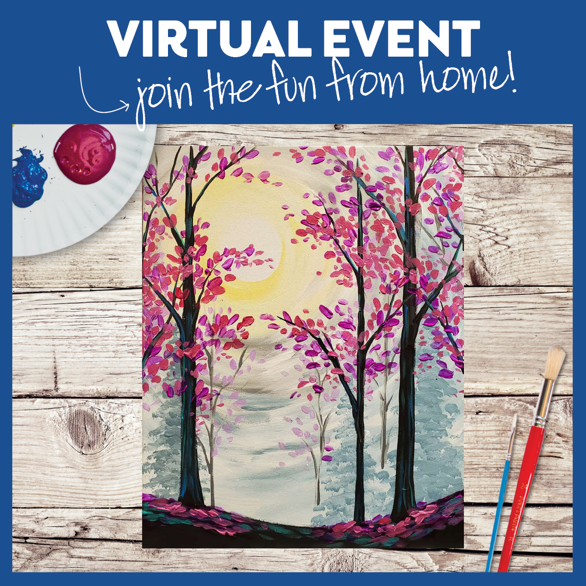 LIVE INTERACTIVE VIRTUAL CLASS - ART KIT INCLUDED (HAVE SUPPLIES? THEN IT'S ONLY $15!)
